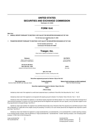 Thumbnail Traeger 10-K Annual Report 2025