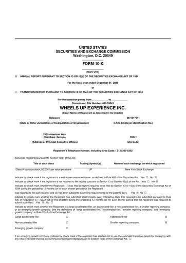 Vorschaubild Wheels Up 10-K Jahresbericht 2025