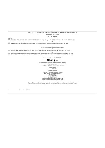 Vorschaubild Shell 20-F Jahresbericht 