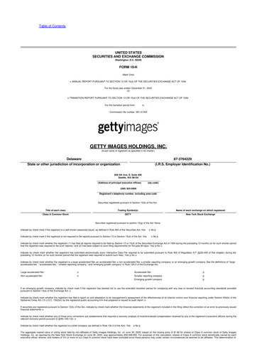 Miniature Getty Images 10-K Rapport annuel 2025