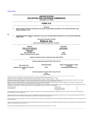 Thumbnail Kaltura 10-K Annual Report 2025