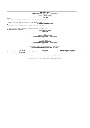 Thumbnail Valneva SE 20-F Annual Report 2025