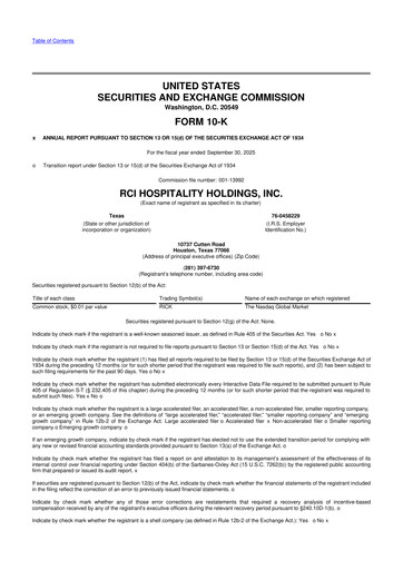 Thumbnail RCI Hospitality Holdings 10-K Annual Report 2025
