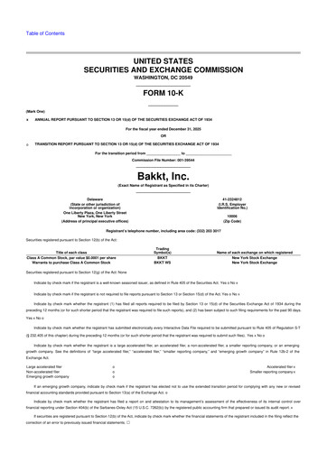 Thumbnail Bakkt Holdings 10-K Annual Report 
