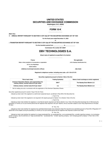Miniature DBV Technologies 10-K Rapport annuel 2025