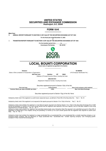 Thumbnail Local Bounti 10-K Annual Report 