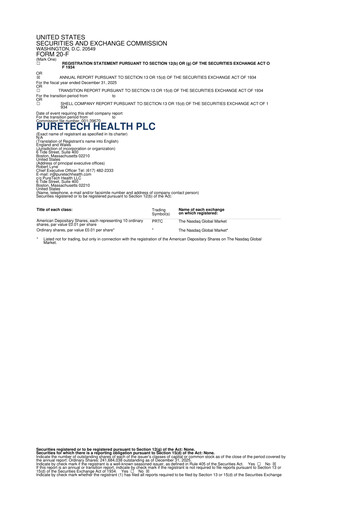 Thumbnail PureTech Health 20-F Annual Report 