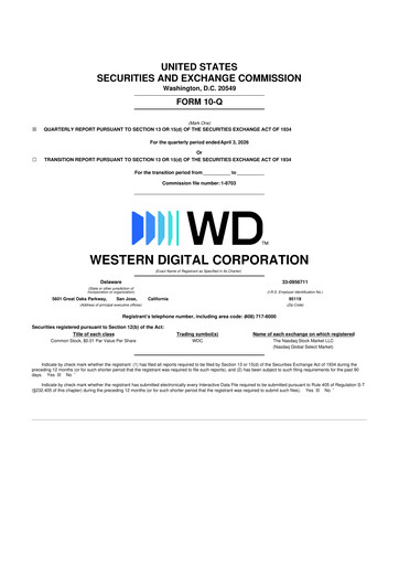Vorschaubild Western Digital 10-Q Quartalsbericht 2026 