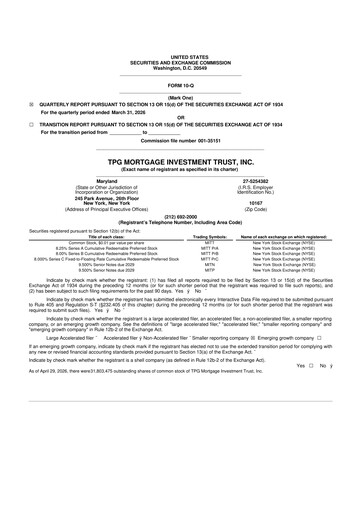 Thumbnail TPG Mortgage Investment Trust 10-Q Quarterly Report FY2026 