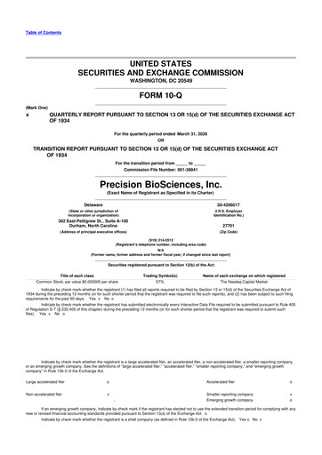 Thumbnail Precision BioSciences
 10-Q Quarterly Report FY 