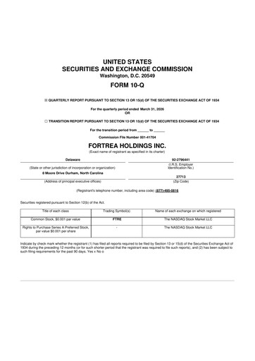 Thumbnail Fortrea 10-Q Quarterly Report FY2026 