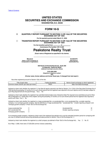 Thumbnail Peakstone Realty Trust 10-Q Quarterly Report FY2026 