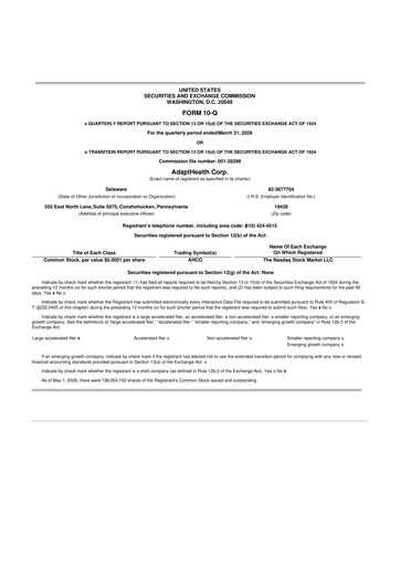 Thumbnail AdaptHealth 10-Q Quarterly Report FY 