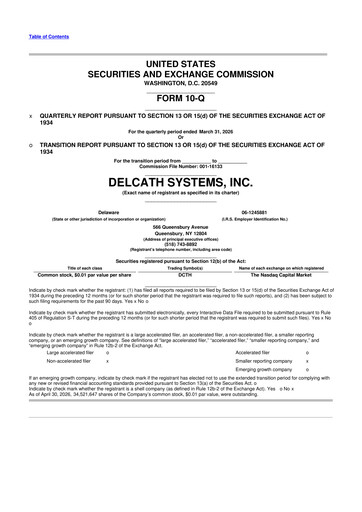 Thumbnail Delcath Systems 10-Q Quarterly Report FY2026 