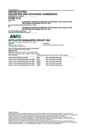 Vorschaubild Affiliated Managers Group 10-Q Quartalsbericht 2026 