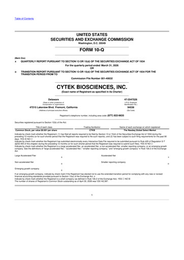 Thumbnail Cytek Biosciences 10-Q Quarterly Report FY 