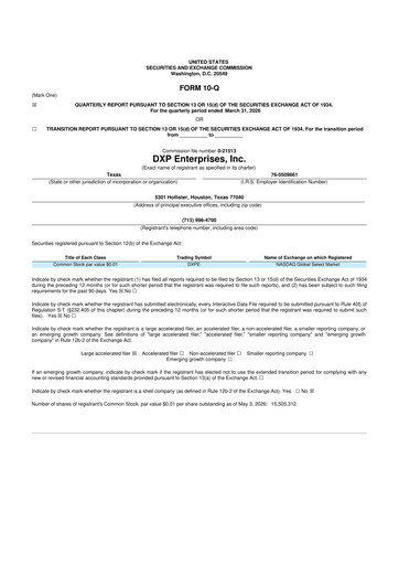 Thumbnail DXP Enterprises 10-Q Quarterly Report FY2026 