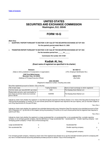 Miniature Kodiak AI 10-Q Rapport trimestriel 2026 