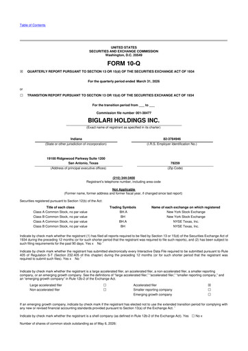 Thumbnail Biglari 10-Q Quarterly Report FY2026 