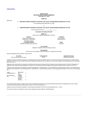 Thumbnail RadNet 10-Q Quarterly Report FY 