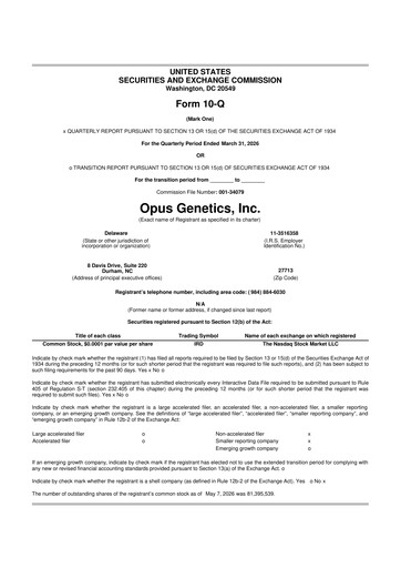Thumbnail Opus Genetics 10-Q Quarterly Report FY2026 
