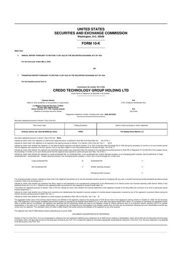 Miniature Credo Technology 10-K Rapport annuel 2026