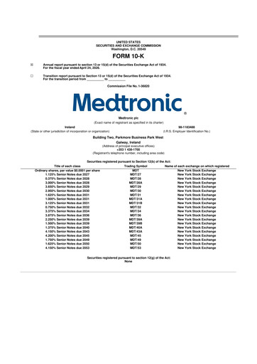 Thumbnail Medtronic 10-K Annual Report 2026