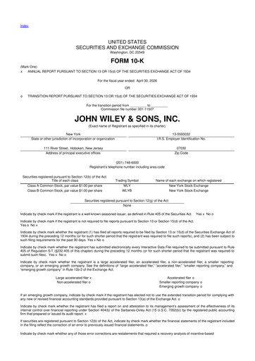 Thumbnail John Wiley & Sons 10-K Annual Report 2026
