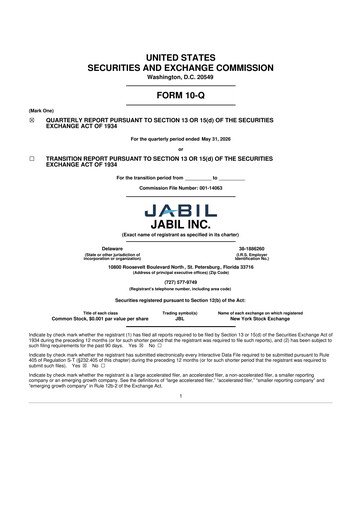 Vorschaubild Jabil 10-Q Quartalsbericht 2026 