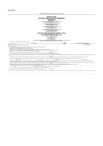 Miniature Mitsubishi UFJ Financial 20-F Rapport annuel 2026