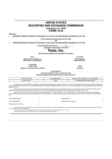Thumbnail Tesla 10-Q Quarterly Report FY2026 