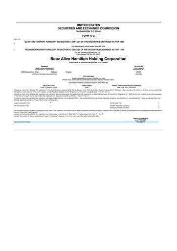 Thumbnail Booz Allen Hamilton
 10-Q Quarterly Report FY2027 