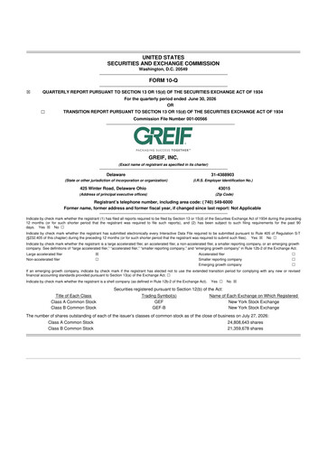 Thumbnail Greif 10-Q Quarterly Report FY2026 