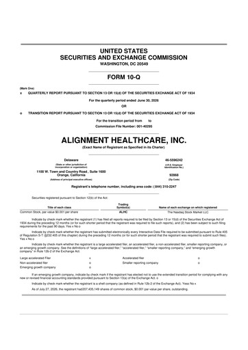 Miniature Alignment Healthcare 10-Q Rapport trimestriel 2026 