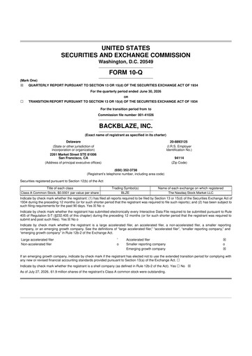 Thumbnail Backblaze 10-Q Quarterly Report FY2026 