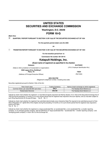 Vorschaubild Katapult Holdings 10-Q Quartalsbericht 2026 