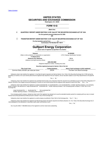Thumbnail Gulfport Energy 10-Q Quarterly Report FY2026 