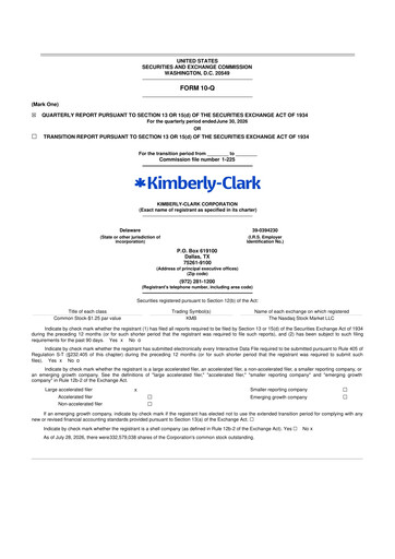 Thumbnail Kimberly-Clark 10-Q Quarterly Report FY2026 