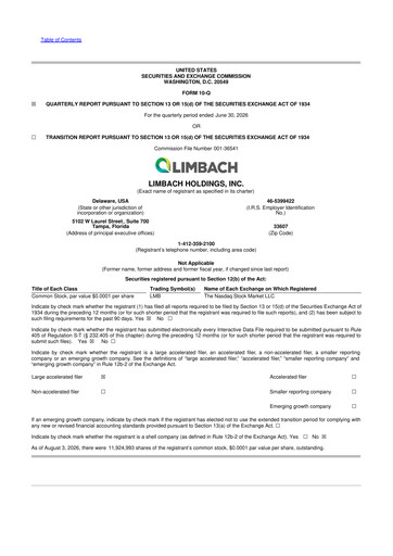 Thumbnail Limbach Holdings 10-Q Quarterly Report FY2026 