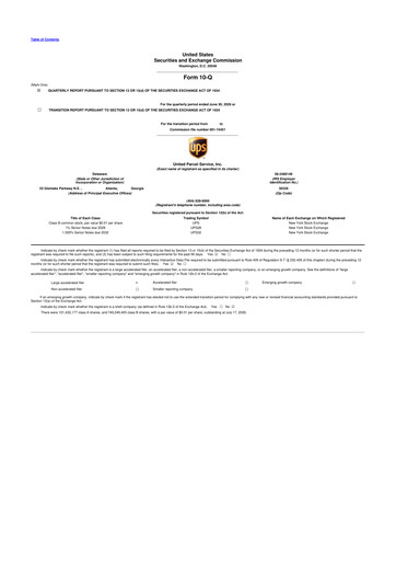 Thumbnail United Parcel Service 10-Q Quarterly Report FY2026 