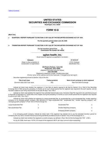 Vorschaubild Agilon Health 10-Q Quartalsbericht 2026 