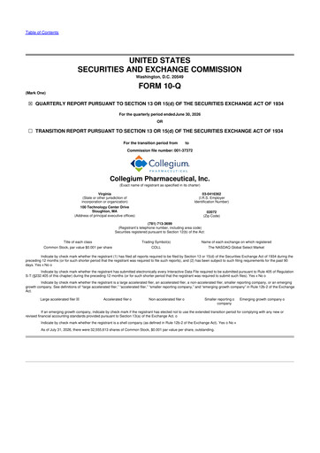 Thumbnail Collegium Pharmaceutical
 10-Q Quarterly Report FY2026 
