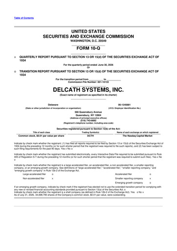 Thumbnail Delcath Systems 10-Q Quarterly Report FY2026 
