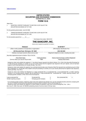 Thumbnail The Bancorp, Inc. 10-Q Quarterly Report FY2026 