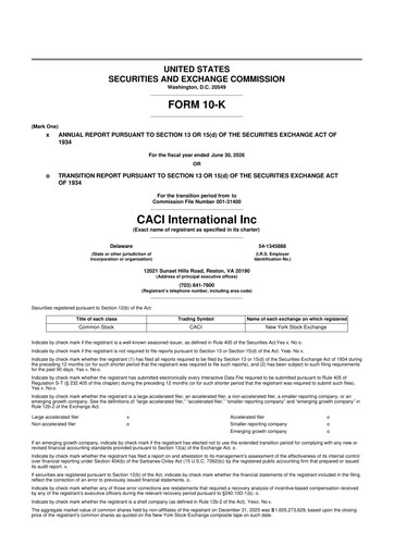 Thumbnail CACI International Inc 10-K Annual Report 2026