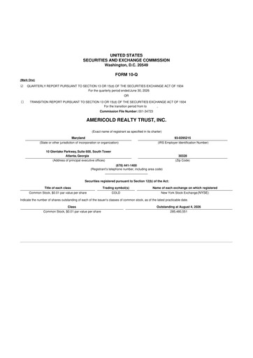 Thumbnail Americold 10-Q Quarterly Report FY2026 