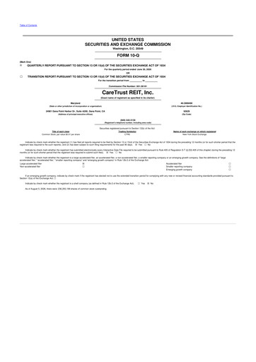 Miniature CareTrust REIT
 10-Q Rapport trimestriel 2026 