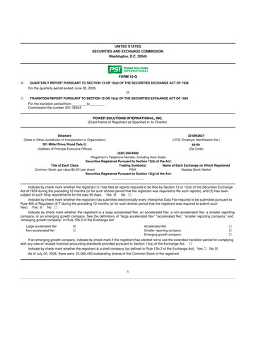 Thumbnail Power Solutions International 10-Q Quarterly Report FY2026 Q2