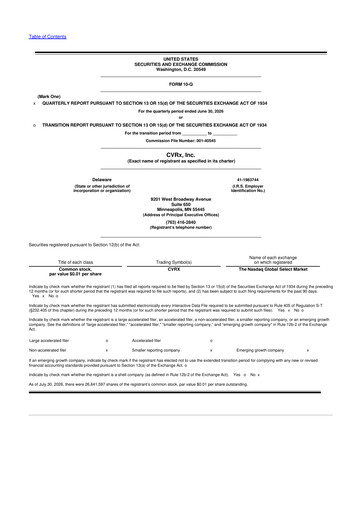 Miniature CVRx 10-Q Rapport trimestriel 2026 