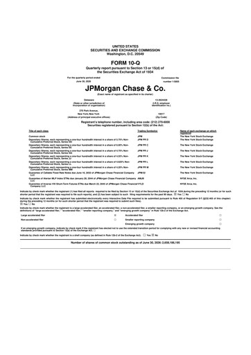 Thumbnail JPMorgan Chase 10-Q Quarterly Report FY2026 